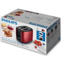 飞利浦(Philips)HD2628红色 烤面包机家用7档全自动多功能双烤槽多士炉 早餐烤面包机 HD2658同款
