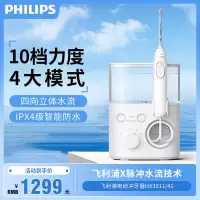 飞利浦(PHILIPS)冲牙器洁牙器家用台式便携式洗牙器 水牙线正畸适用 HX3911/41四大模式10级调档