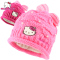 儿童针织帽子Hello Kitty秋冬季女童保暖帽子宝宝加绒加厚毛线帽