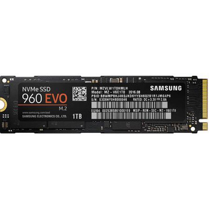 三星（SAMSUNG）960 EVO 1TB M.2接口 NVMe PCIe通道总线模式 2280规格 SSD 固态硬盘图片