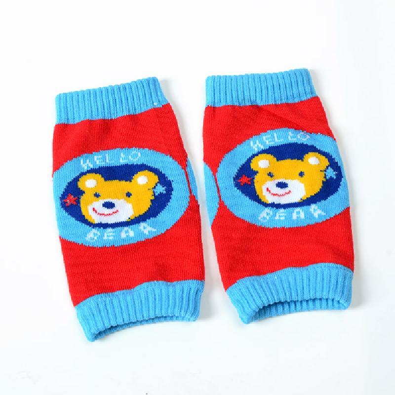 护膝爬行袜套卡通宝宝护膝套儿童保暖短袜套短护膝可当袖套