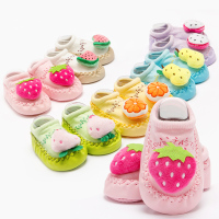 0-1-2岁婴儿宝宝时尚水果男女童船袜子春秋宝宝地板袜夏季防掉款