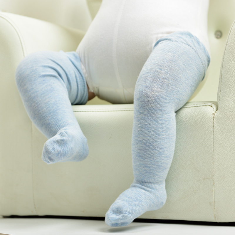 青莓春秋冬幼儿新生儿过膝长筒袜宝宝袜子6-12个月婴儿长袜男女童