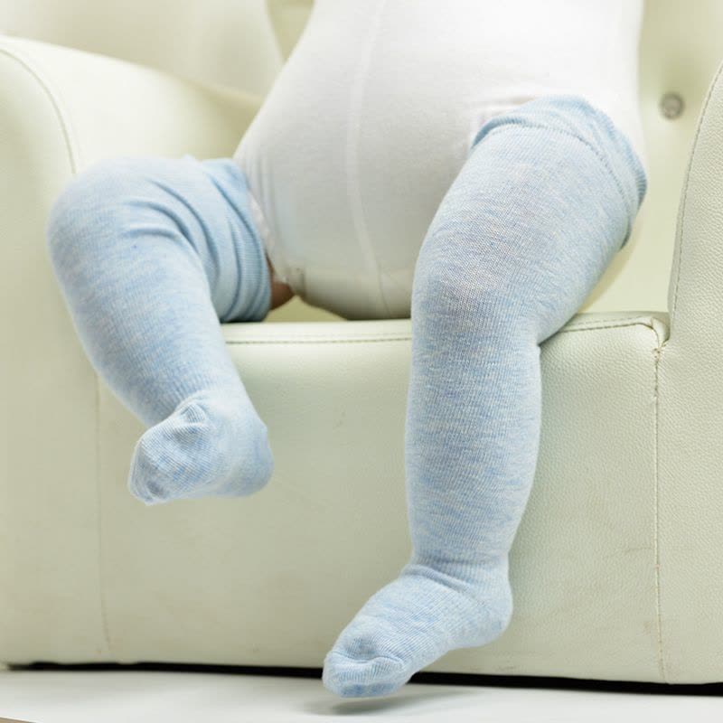 青莓春秋冬幼儿新生儿过膝长筒袜宝宝袜子6-12个月婴儿长袜男女童图片