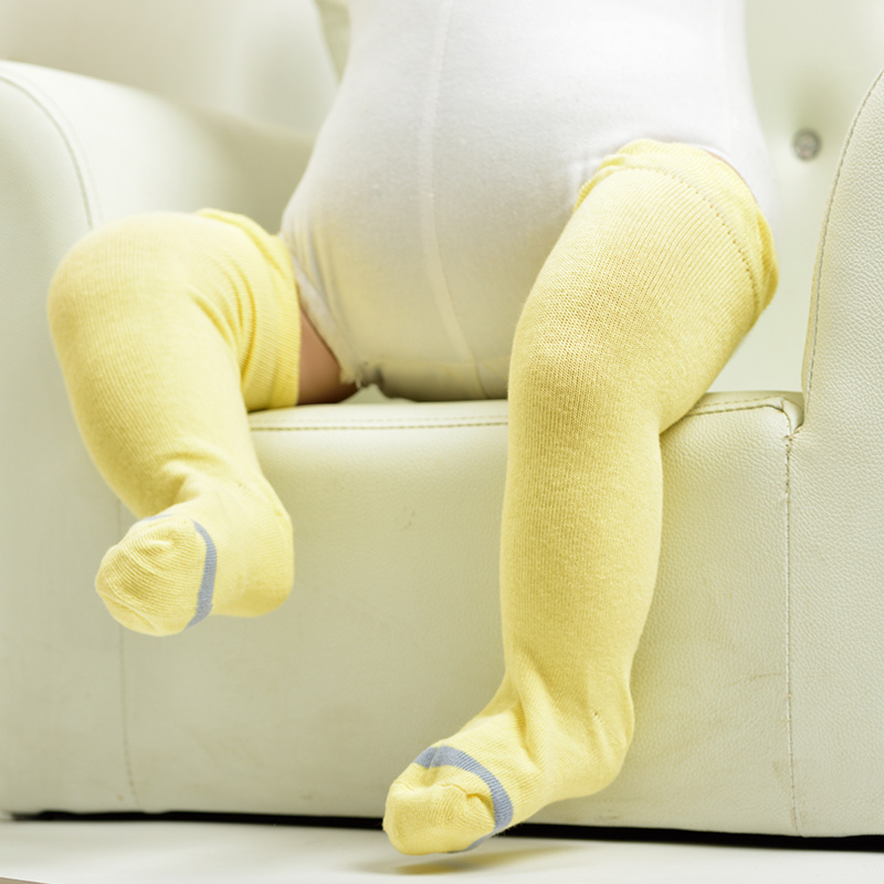 青莓春秋冬幼儿新生儿过膝长筒袜宝宝袜子6-12个月婴儿长袜男女童