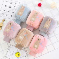 3双宝宝袖套护袖秋冬儿童袖头男孩女童套袖婴二可爱卡通螺纹口