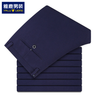 雅鹿春季弹力休闲裤男士加肥加大码长裤直筒裤韩版修身潮小脚裤男长裤
