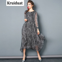 Kruidvat欧洲站女装2017春夏新款连衣裙DR黑色