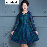 Kruidvat夏装韩版新款中老年女式提花连衣裙