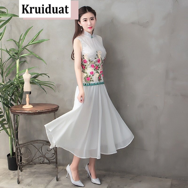 奈琴尔夏装新款民族风重工刺绣上衣时尚唐装上衣T恤夏天女装打底衫套装WY