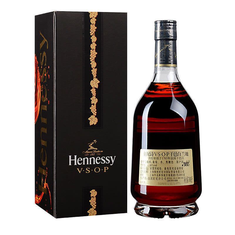 40度法国 轩尼诗 Hennessy VSOP 干邑白兰地700ml*6瓶装 1919酒类直供图片