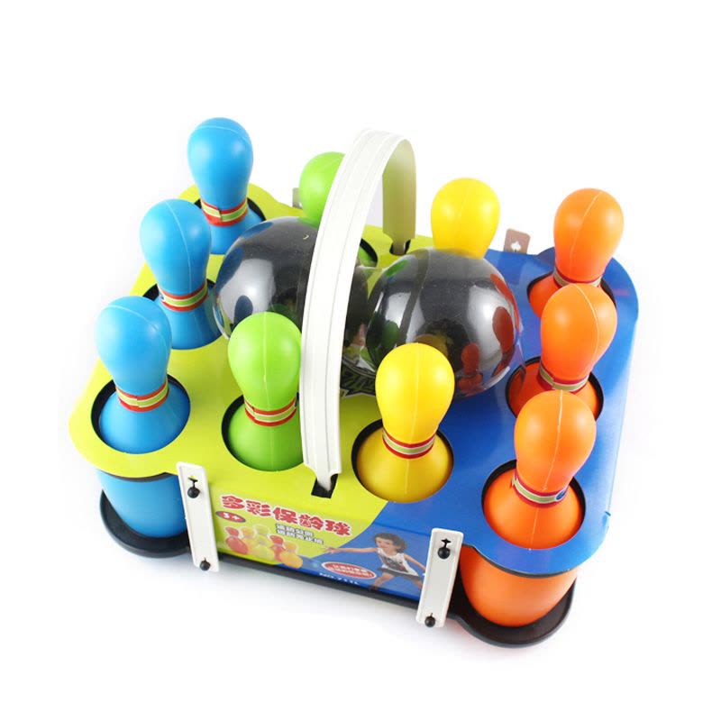 运动公园户外玩具塑料运动保龄球多彩保龄球玩具10+2球3-6岁儿童玩具礼物 大号711F彩色保龄球图片