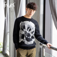 华家那正品男士羊绒衫 秋冬新款个性潮毛衣男保暖 时尚羊绒针织衫