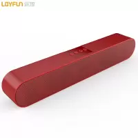 乐放电脑音响 台式机小音箱 长条喇叭 家用扬声器 笔记本隐藏式桌面有线低音炮 有线版红色