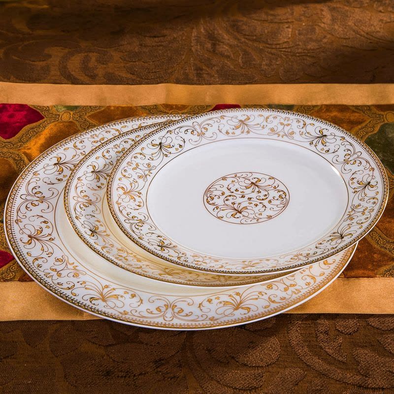 瓷物语景德镇26头骨瓷餐具 优质骨瓷 碗盘碗碟 套装图片