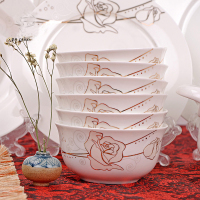 瓷物语景德镇骨瓷陶瓷碗 10头碗套装 碗自搭餐具 套装