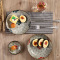 陶瓷餐具日式和风釉下彩16头 碗盘碟勺米饭碗 汤碗 饭盘 实用 蓝富贵套装