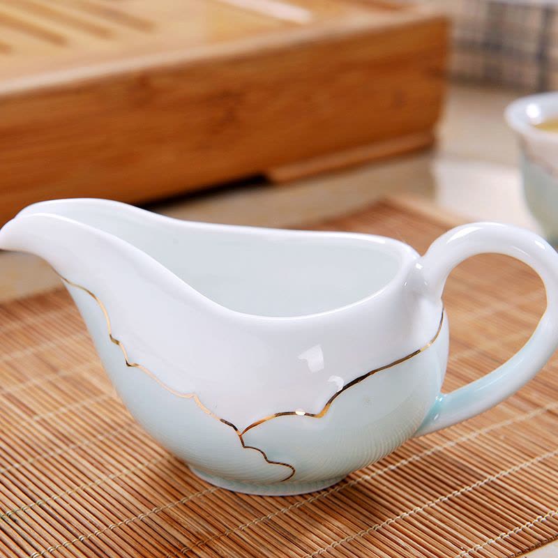 瓷物语茶具套装 景德镇青瓷整套陶瓷功夫茶具手绘描金茶壶杯图片