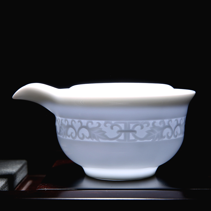 陶瓷影青瓷功夫茶具快客杯一壶二杯套装旅行茶具便携布袋