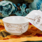 瓷物语景德镇 骨瓷 欧式金边餐具简约陶瓷碗盘碟套装 14头 金丝玫瑰