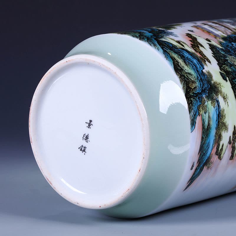 景德镇陶瓷花瓶现代时尚手绘粉彩家居饰品摆件礼品图片