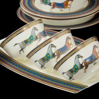 瓷物语高档欧式骨瓷餐具套装60头碗盘碟套景德镇陶瓷礼品瓷器