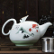 550ml茶壶陶瓷大号大码泡茶茶具单壶玉质瓷带不锈钢内胆过滤网茶壶