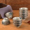 瓷物语10个装创意陶瓷碗餐具套装家用吃饭碗组合小汤碗米饭碗景德镇日式青花韩碗