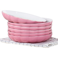 瓷物语6个菜盘家用北欧创意简约套装盘碟子(8英寸)