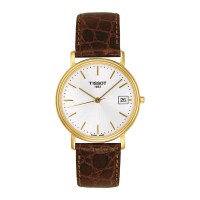 天梭(TISSOT)心意系列真皮皮革金皮优雅品味石英男士手表男表T52.5.411.31