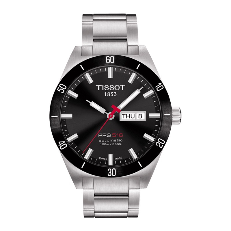 天梭(TISSOT)律驰系列钢带黑盘自动机械男表T044.430.21.051.00