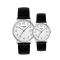 天梭(TISSOT)心意系列真皮男士女士情侣对表两只装T52.1.421.12/T52.1.121.12