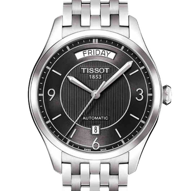 天梭(TISSOT)唯意系列钢带黑盘机械男表手表T038.430.11.057.00图片