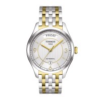 天梭(TISSOT)唯意系列间金钢带男士自动机械手表T038.430.22.037.00