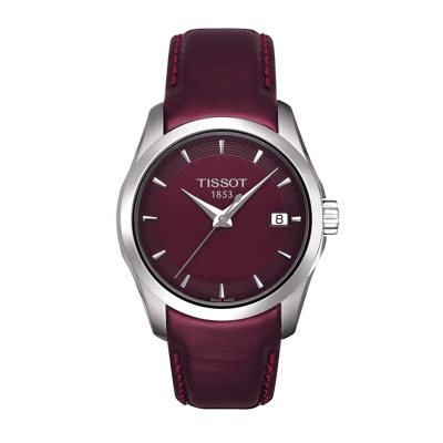 天梭(TISSOT)库图系列石英女表女士手表真皮皮革T035.210.16.371.00正品