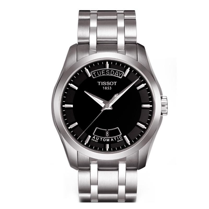 天梭(TISSOT)酷图系列自动机械钢带正装黑盘男士手表T035.407.11.051.00图片
