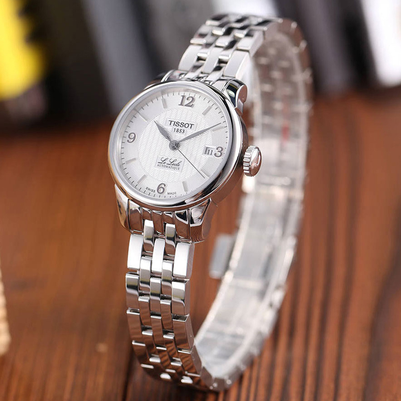 天梭tissot力洛克系列自动机械正品瑞士女士手表女表机械表t41118334
