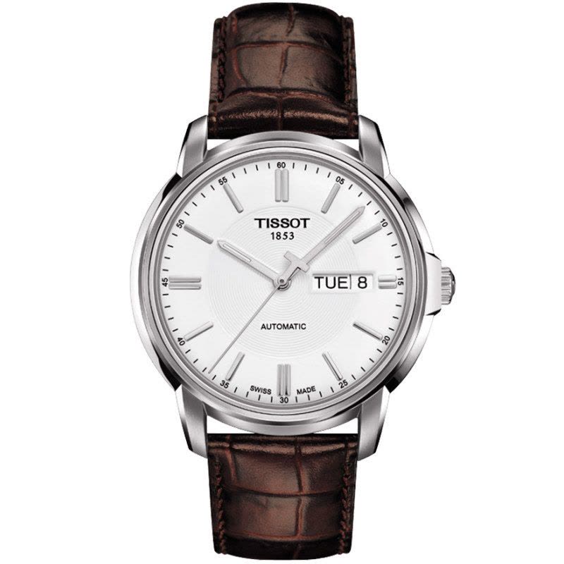 天梭(TISSOT)海星系列真皮白盘正装男士自动机械手表T065.430.16.031.00正品图片