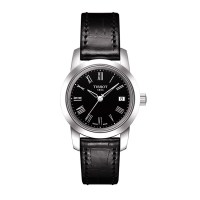 天梭(TISSOT)经典系列石英女表黑色皮带T033.210.16.053.00
