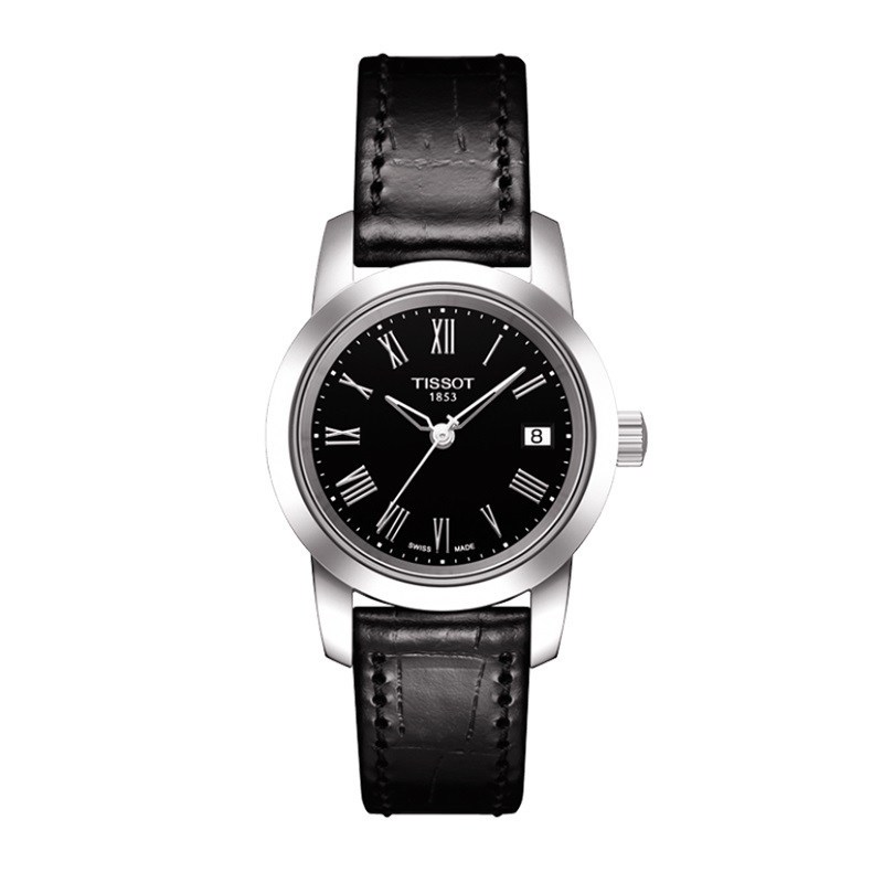 天梭(TISSOT)经典系列石英女表黑色皮带T033.210.16.053.00