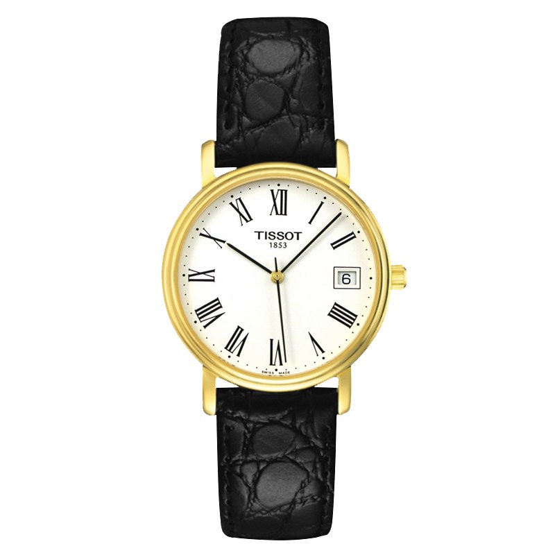 天梭(TISSOT)心意系列男士真皮皮革手表石英手表T52.5.421.13