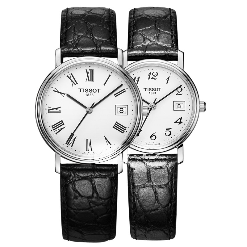 天梭tissot心意系列情侣表石英男女对表手表两只装正品