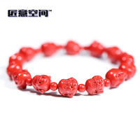 匠意空间 朱砂手链 雕刻 弥勒佛 造型