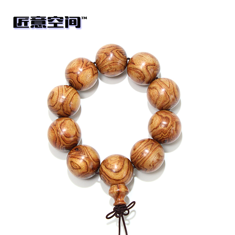 匠意空间 海南 花梨木 黄花梨 手串 25mm 手工打磨 支持国检 男款