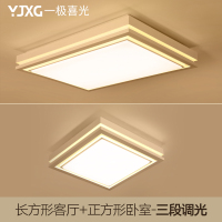 一极喜光(YIJIXIGUANG)现代简约大气客厅灯卧室灯led灯具组合套餐吸顶灯套餐长方形客厅灯具三色光