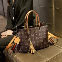 MKJ正品欧美真皮女包2023新款时尚高级感大容量单肩斜挎手提托特包潮小包