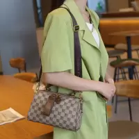 MKJ欧美时尚百搭vf棋盘格盒子小方包包女2023新款老花箱子单肩手提斜挎包手提小包