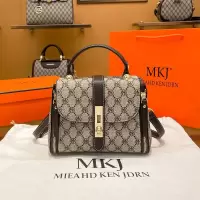 MKJ专柜正品欧美复古包包女2023新款水桶包洋气轻奢品字母手提斜挎包百搭单肩包小方包