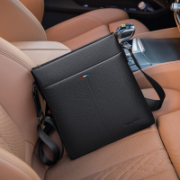 斯妮拉英皇保罗欧美时尚真皮男士包包2024新款时尚单肩斜挎包商务牛皮小背包小包
