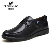 富贵鸟秋季牛皮男鞋 商务皮鞋男 透气休闲鞋 日常单鞋A603217